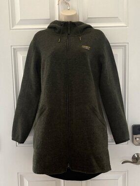 Green LL Bean Hooded Coat
